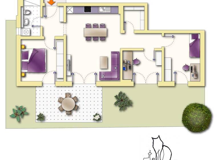 Terrassenwohnung zum Kauf - Erstbezug provisionsfrei als Kapitalanlage geeignet 409.872 € 4 Zimmer 87 m² Katzenberg 2 Landau Landau an der Isar 94405