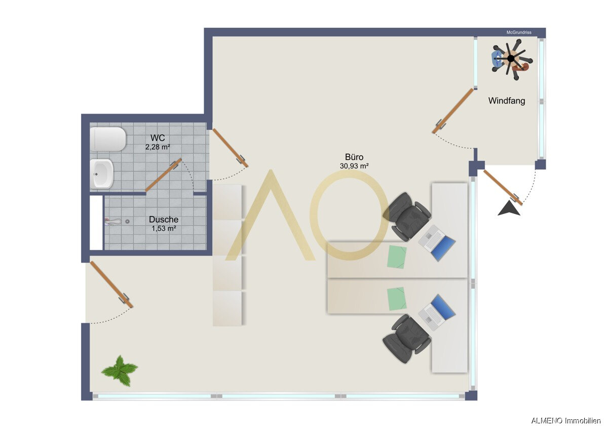 Bürofläche zum Kauf 7.484 € 1 Zimmer 34,7 m²<br/>Bürofläche Wörgl 6300