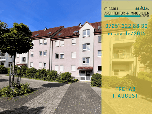 Wohnung zur Miete 650 € 2 Zimmer 52 m² 1. Geschoss Bruchsal 76646