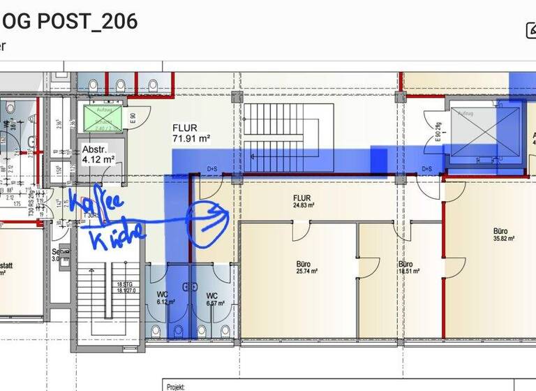 Bürofläche zur Miete 8 € 3,5 Zimmer 117 m² Bürofläche St Johann Saarbrücken 66121