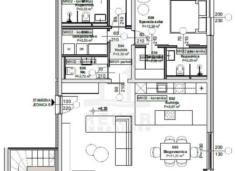 Penthouse zum Kauf - Erstbezug 668.000 € 3 Zimmer 119 m² 2. Geschoss Tribunj