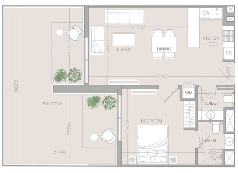 Wohnung zum Kauf provisionsfrei 417.314 € 2 Zimmer 97 m² Dubai 00000