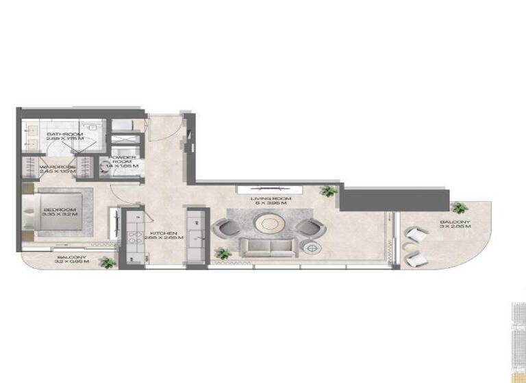 Wohnung zum Kauf - Erstbezug provisionsfrei 532.425 € 2 Zimmer 83,2 m² Dubai
