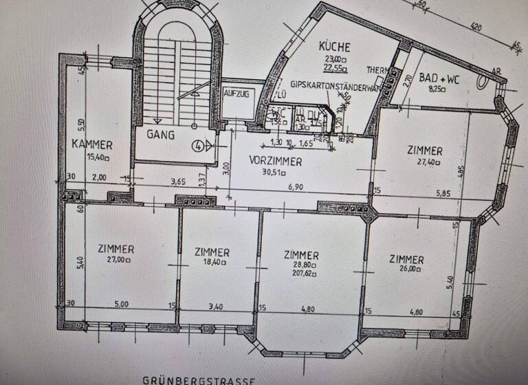 Wohnung zur Miete 2.400 € 6 Zimmer 190 m² 2. Geschoss Grünbergstraße 31 Wien 1120