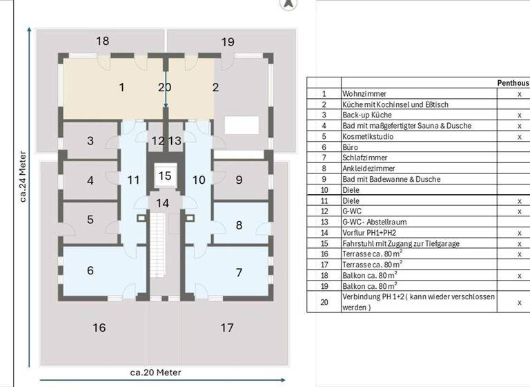 Penthouse zum Kauf provisionsfrei 1.595.000 € 7 Zimmer 290 m² Sprötze Buchholz 21244
