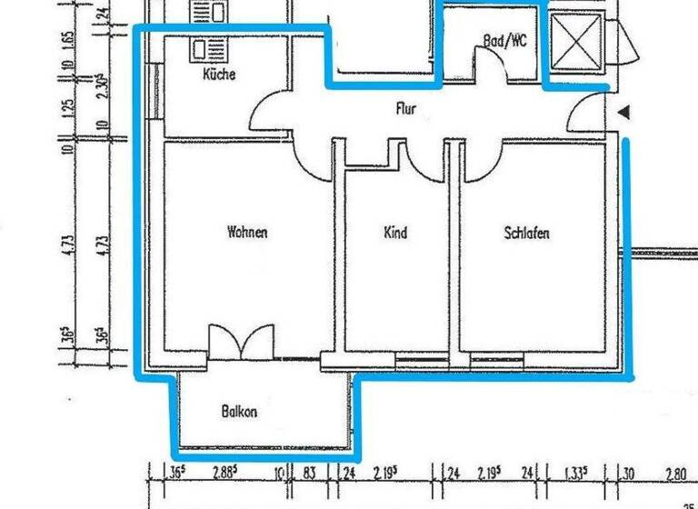 Wohnung zum Kauf provisionsfrei 274.500 € 3 Zimmer 67,9 m² 3. Geschoss Rechenberg Nürnberg 90491