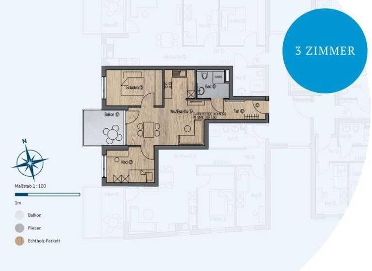 Wohnung zum Kauf provisionsfrei 399.000 € 3 Zimmer 63,7 m² Großheppacher Straße 46 Endersbach Weinstadt-Endersbach 71384