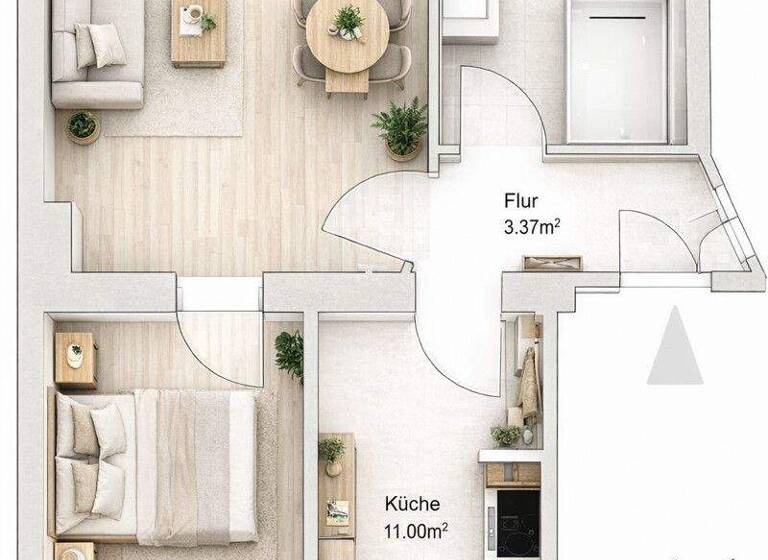 Wohnung zum Kauf 299.000 € 2 Zimmer 54,6 m² 1. Geschoss Baumschulenstraße 11 Baumschulenweg Berlin / Baumschulenweg 12437