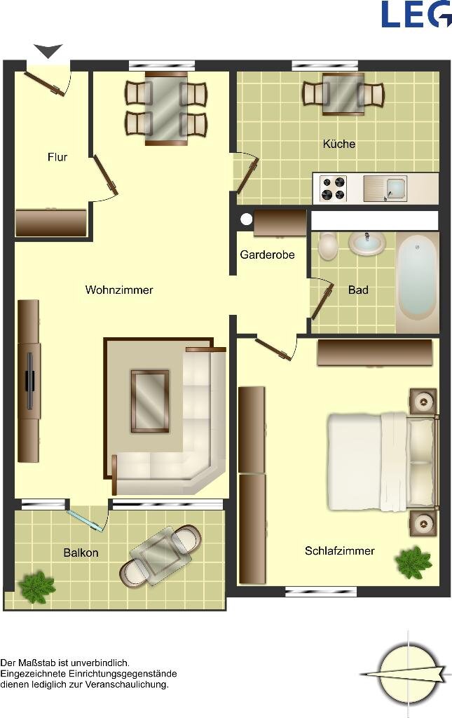 Wohnung zur Miete 639 € 2 Zimmer 59,1 m²<br/>Wohnfläche EG<br/>Geschoss 16.12.2024<br/>Verfügbarkeit Breslauer Straße 16 West Ratingen 40880