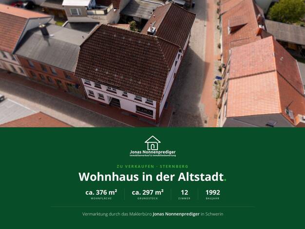 Mehrfamilienhaus zum Kauf provisionsfrei 510.000 € 12 Zimmer 376 m² 297 m² Grundstück Kleiner Spiegelberg 7 Sternberg Sternberg 19406