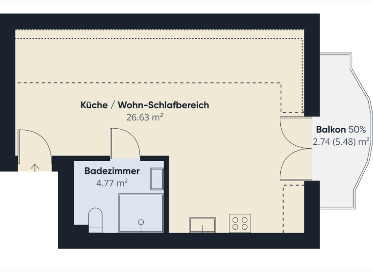 Wohnung zum Kauf 100.000 € 1 Zimmer 35 m² 4. Geschoss Trier-West-Pallien Trier 54294