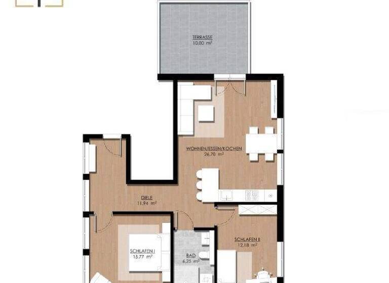 Penthouse zur Miete 1.225 € 3 Zimmer 81,7 m² 6. Geschoss frei ab 01.03.2026 Bahnhofstrasse 64 Sterkrade-Mitte Oberhausen 46145