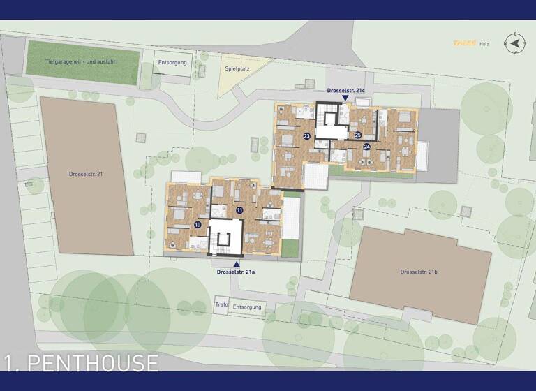 Penthouse zum Kauf - Erstbezug provisionsfrei 578.000 € 3 Zimmer 95,1 m² Peiting 86971