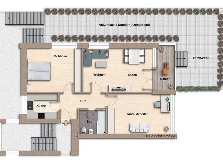Wohnung zum Kauf 369.000 € 3 Zimmer 72 m² West Stuttgart 70193