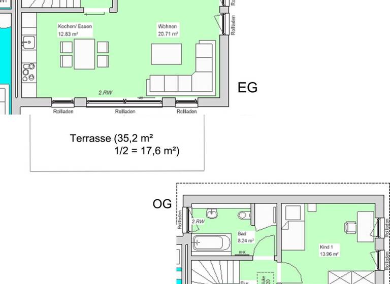Reihenendhaus zur Miete - Erstbezug 1.620 € 4 Zimmer 136,4 m² 410,3 m² Grundstück Friedersdorf Muldestausee 06774
