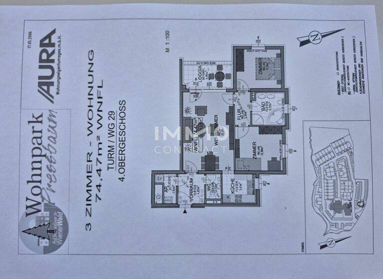 Wohnung zum Kauf 3,5 Zimmer 74,5 m² 4. Geschoss Pressbaum 3021