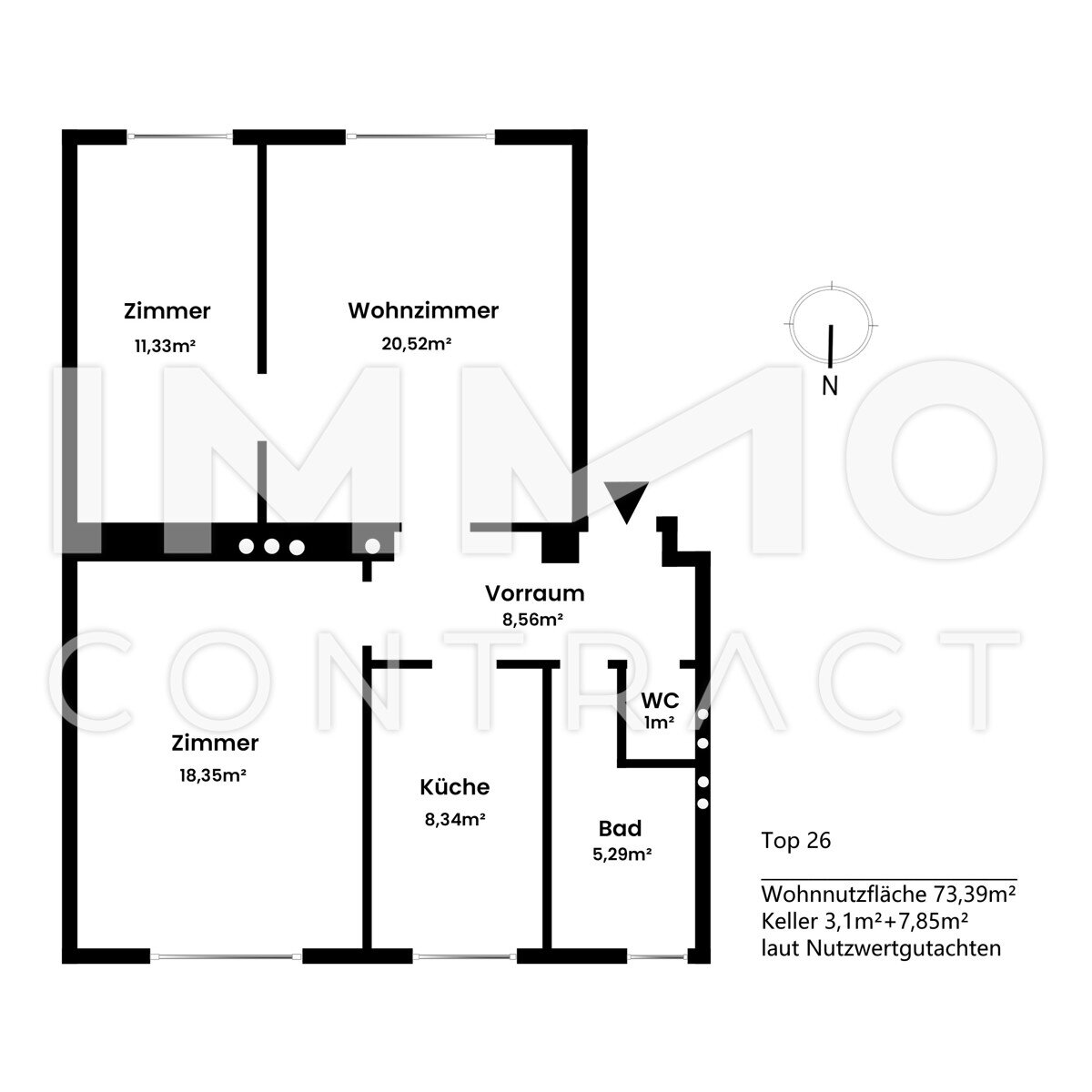 Wohnung zum Kauf provisionsfrei 385.000 € 3 Zimmer 73,4 m²<br/>Wohnfläche EG<br/>Geschoss Wien, Liesing 1230