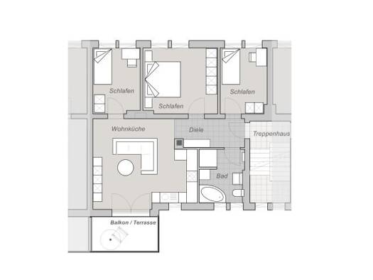 Wohnung zur Miete 740 € 4 Zimmer 77 m² EG frei ab 01.12.2025 Weststraße 3 Volkstedt Rudolstadt 07407