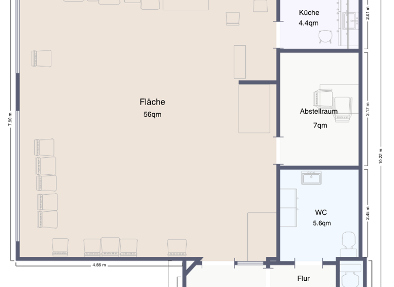 Wohnung zum Kauf provisionsfrei 199.000 € 1 Zimmer 90 m² Heckengäustraße 19 Nagold 72202