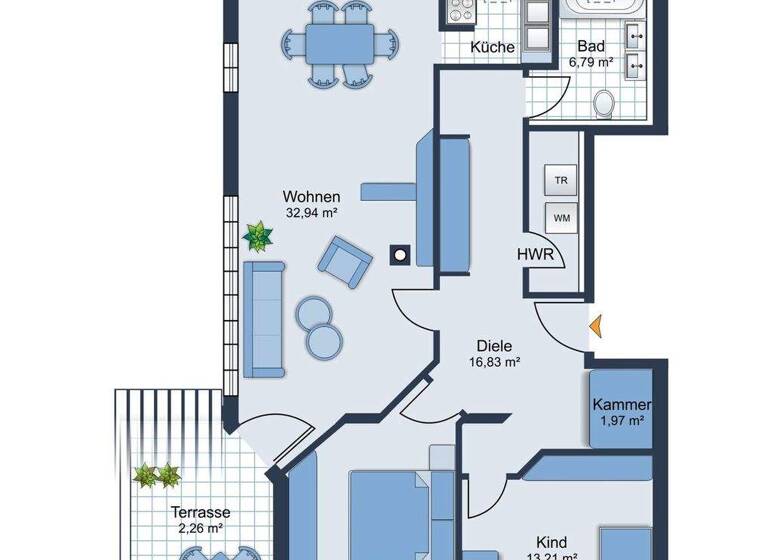 Wohnung zum Kauf 402.000 € 3 Zimmer 96,9 m² 1. Geschoss Peter u. Paul Landshut 84028