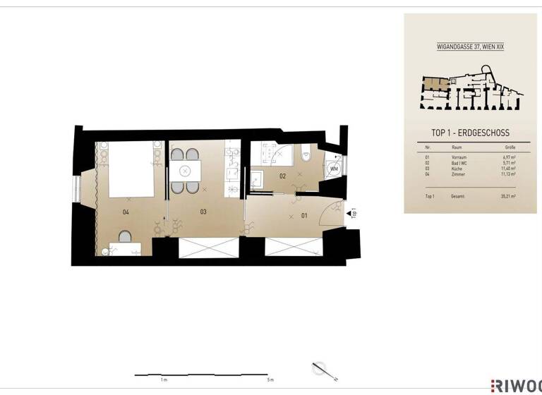 Wohnung zum Kauf 274.400 € 35,2 m² Wien 1190