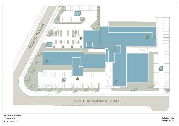 Bürofläche zur Miete 12,50 € 9.000 m²<br/>Bürofläche ab 540 m²<br/>Teilbarkeit Dudenstr. 44 Wohlgelegen Mannheim 68167