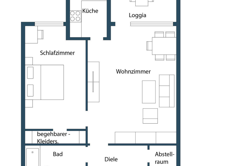 Wohnung zum Kauf 249.000 € 2 Zimmer 58,5 m²<br/>Wohnfläche 2.<br/>Geschoss Ebeersreye 112 Farmsen - Berne Hamburg 22159