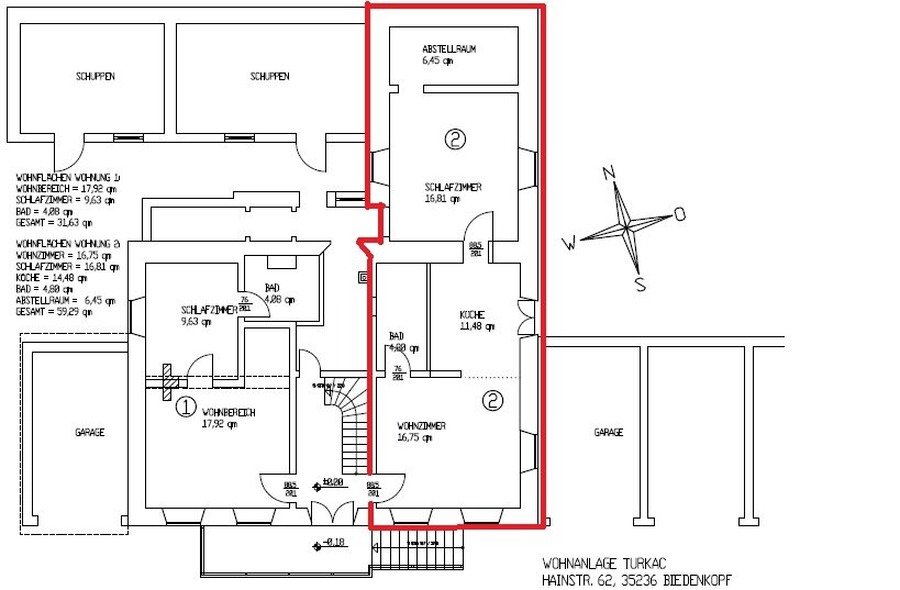 Studio zur Miete 570 € 2 Zimmer 56 m²<br/>Wohnfläche 1.<br/>Geschoss 01.01.2025<br/>Verfügbarkeit Biedenkopf Biedenkopf 35216