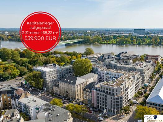 Wohnung zum Kauf - Erstbezug 539.900 € 2 Zimmer 68,2 m² 1. Geschoss Köln 50668