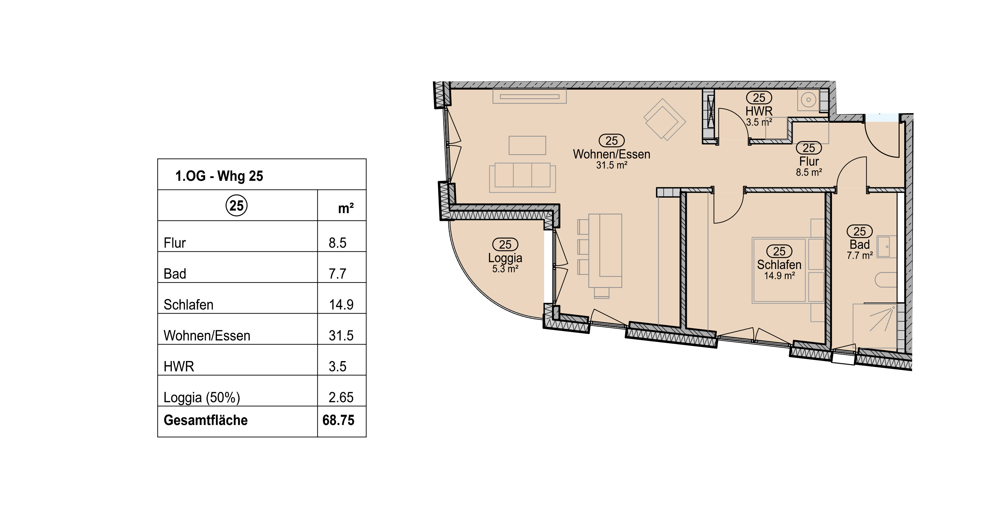 Wohnung zur Miete 894 € 2 Zimmer 68,8 m²<br/>Wohnfläche 1.<br/>Geschoss ab sofort<br/>Verfügbarkeit Sehnde Sehnde 31319