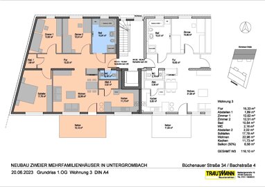 Wohnung zum Kauf provisionsfrei 619.000 € 4 Zimmer 116,1 m² 1. Geschoss frei ab sofort Büchenauer Straße 34 Untergrombach Bruchsal 76646