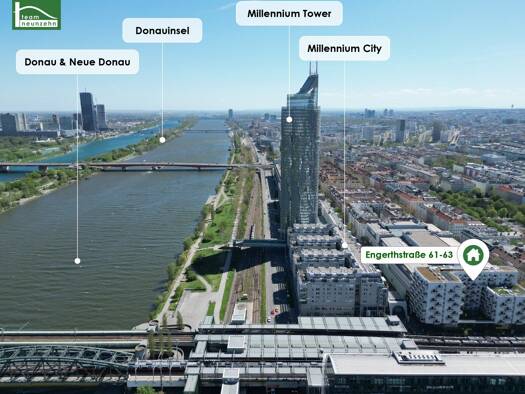 Wohnung zur Miete 854 € 2 Zimmer 51,7 m² 5. Geschoss Engerthstraße Brigittenau 1200
