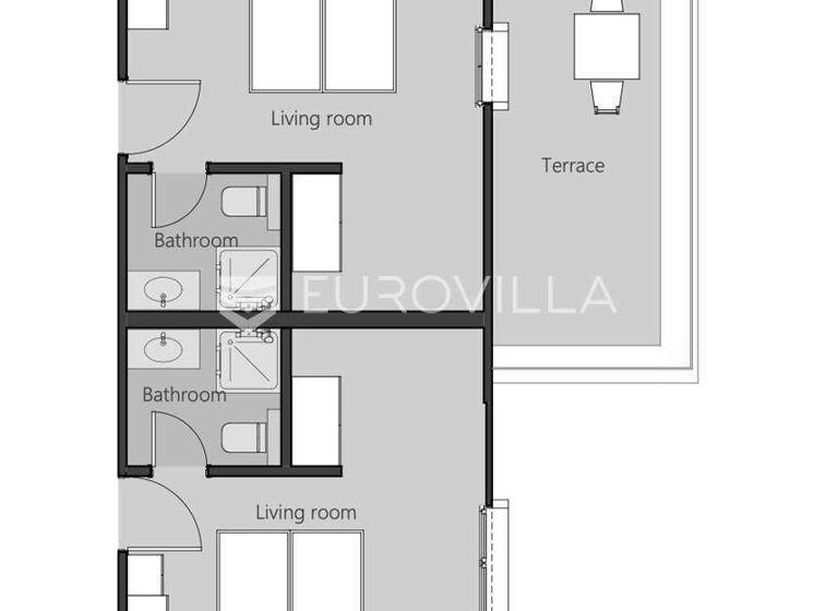 Wohnung zum Kauf 275.340 € 2 Zimmer 42 m² 2. Geschoss Crikvenica Centar
