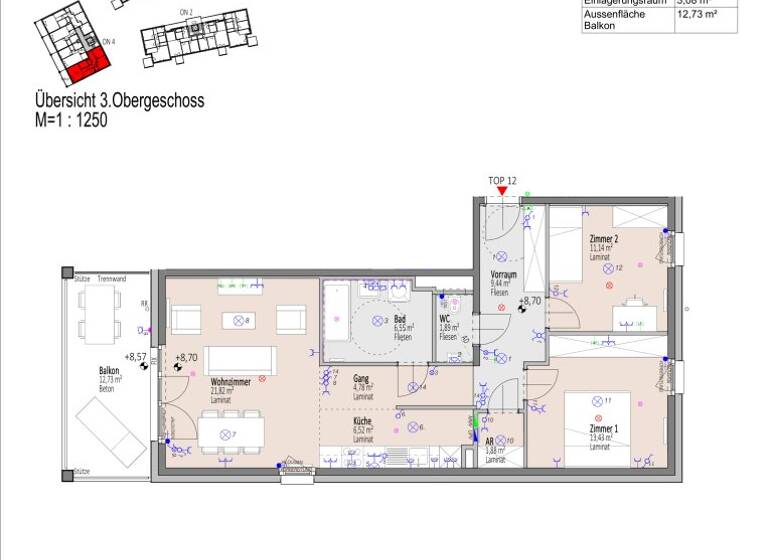 Wohnung zum Kauf - Erstbezug 295.637 € 3 Zimmer 77,5 m² frei ab 01.09.2026 Elisabeth Bollenberger - Gasse Wiener Neustadt 2700