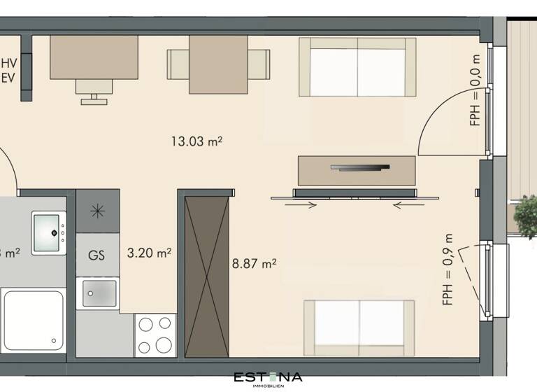 Büro zum Kauf - Erstbezug 198.875 € 2 Zimmer 34,8 m² Bürofläche Attemsgasse Wien 1220