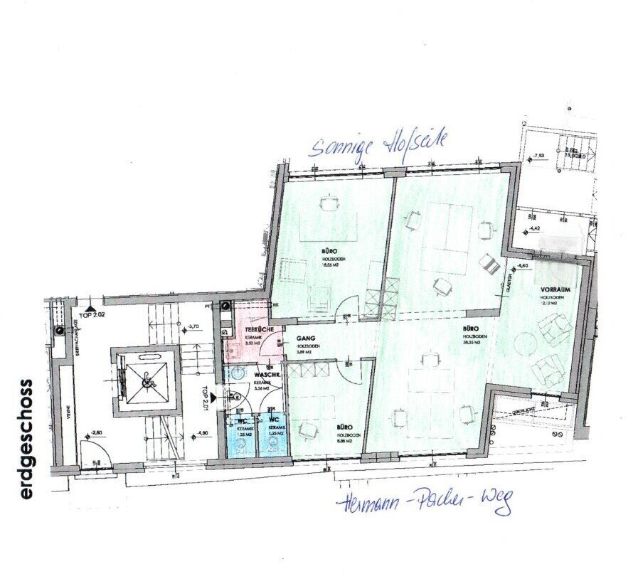 Büro-/Praxisfläche zur Miete 41,67 € 1 Zimmer 18 m²<br/>Bürofläche Gersthofer Straße Wien 1180