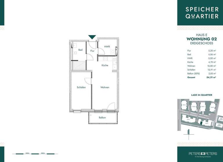 Wohnung zur Miete 799 € 2 Zimmer 56,1 m² EG frei ab 01.04.2026 Speicherstraße 4b Werdervorstadt Schwerin 19055
