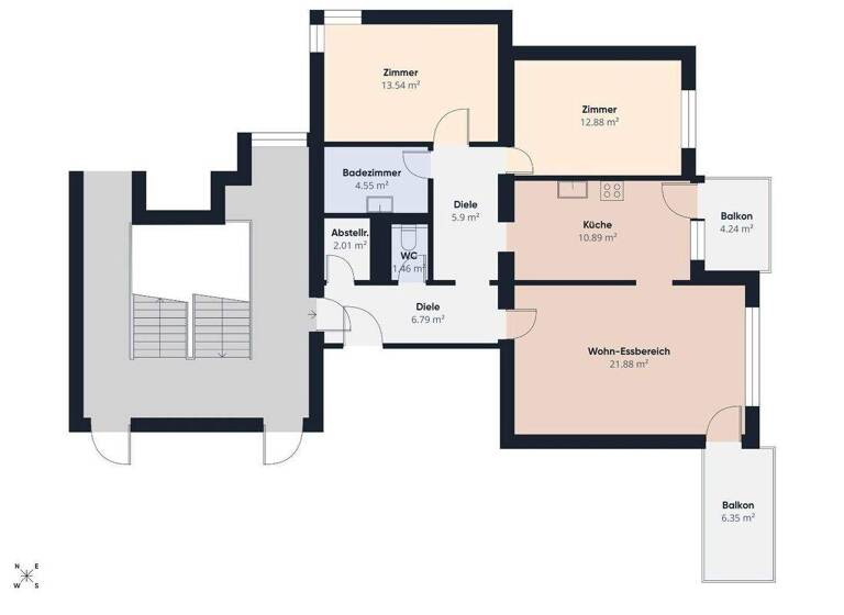 Wohnung zum Kauf 298.000 € 3 Zimmer 82,6 m² 3. Geschoss Feldkirch 6800