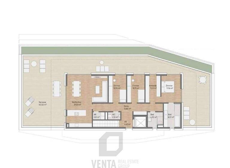 Penthouse zum Kauf - Erstbezug 899.000 € 4 Zimmer 119,7 m² 2. Geschoss Sankt Peter Graz 8042