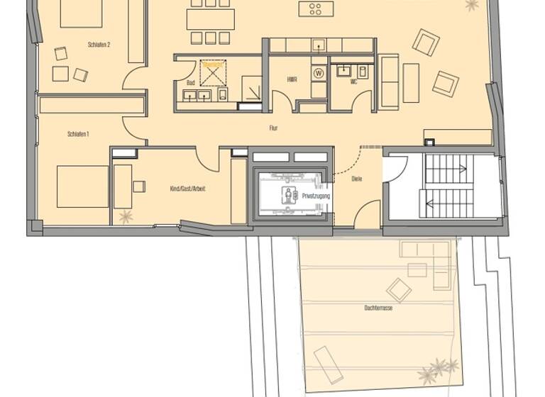 Penthouse zum Kauf provisionsfrei 1.903.900 € 4 Zimmer 157,8 m²<br/>Wohnfläche 7.<br/>Geschoss Sachsenhausen - Nord Frankfurt am Main 60594