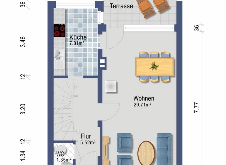Reihenmittelhaus zum Kauf 310.000 € 5 Zimmer 100 m² 275 m² Grundstück Mitte Heiligenhaus 42579