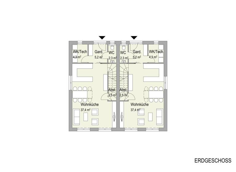 Doppelhaushälfte zum Kauf - Erstbezug 569.000 € 4,5 Zimmer 100 m² 220 m² Grundstück Rüthenenstraße Meiningen 6812