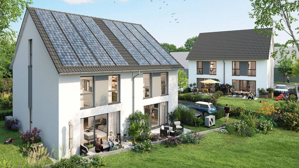 Doppelhaushälfte zum Kauf - Erstbezug provisionsfrei 669.000 € 6 Zimmer 134,4 m² 240 m² Grundstück Vogelsang Neuss 41462