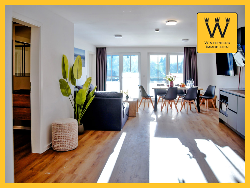 KFW70 Standard/€ 27.000 Förderung, Vermietung an Feriengäste gestattet, 2 Schlafzimmer, vollständige Design-Möblierung – Am Langen Acker 1, 59955 Winterberg – Bild 1 von 11