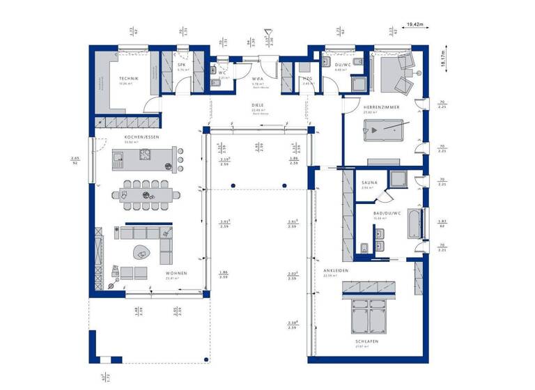 Bungalow zum Kauf 771.899 € 5,5 Zimmer 209 m² 650 m² Grundstück Schwelm 58332