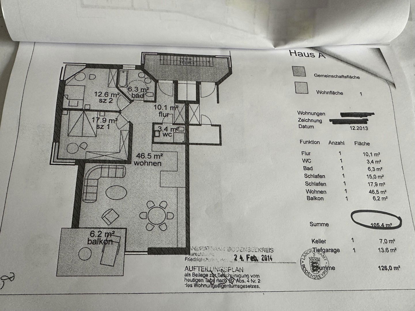 Wohnung zum Kauf provisionsfrei 690.000 € 3 Zimmer 105,4 m²<br/>Wohnfläche 1.<br/>Geschoss Alte Uhldinger Strasse 7 Oberuhldingen Oberuhldingen 88690