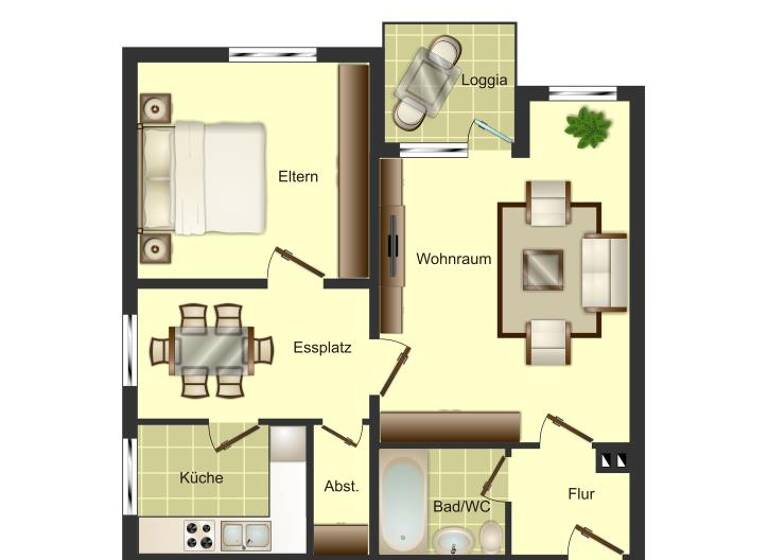 Wohnung zur Miete 459 € 2 Zimmer 53 m² 5. Geschoss Sonnenstraße 177 Barmen Wuppertal 42277