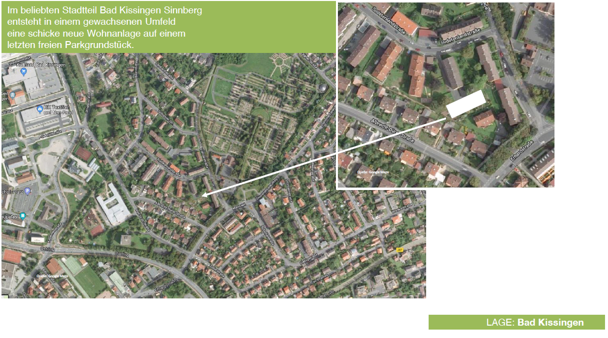 Wohnung zum Kauf provisionsfrei 243.750 € 2 Zimmer 62,5 m²<br/>Wohnfläche 1.<br/>Geschoss ab sofort<br/>Verfügbarkeit Sudetenlandstr. 7a Bad Kissingen Bad Kissingen 97688