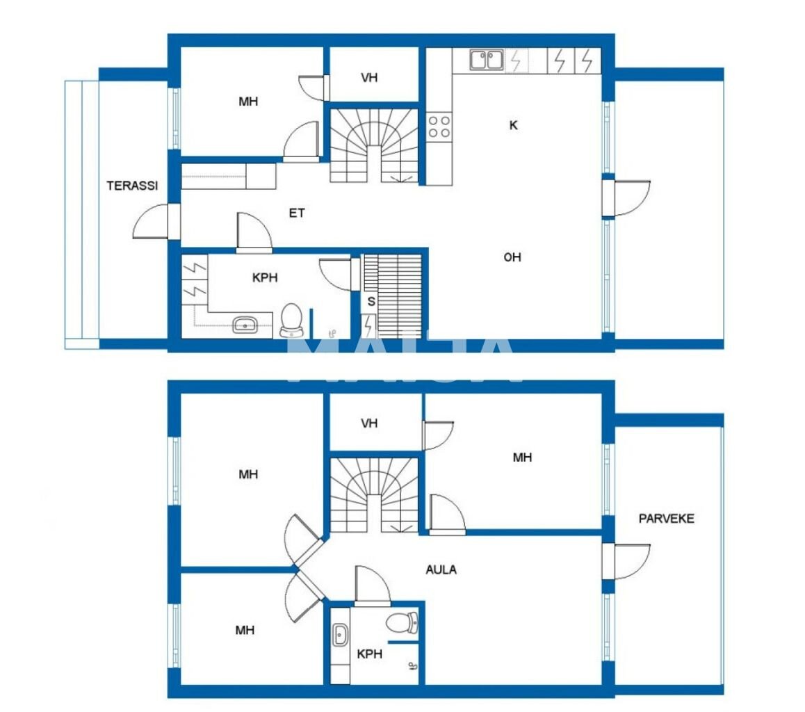 Doppelhaushälfte zum Kauf 388.000 € 5 Zimmer 120 m²<br/>Wohnfläche 5.360 m²<br/>Grundstück Vanha Valtatie 58 A Järvenpää 04410