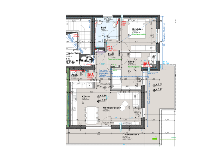 Penthouse zur Miete 1.730 € 3 Zimmer 75,8 m² Geschoss 2/3 frei ab sofort Schlözerweg 9 Göttingen 37085